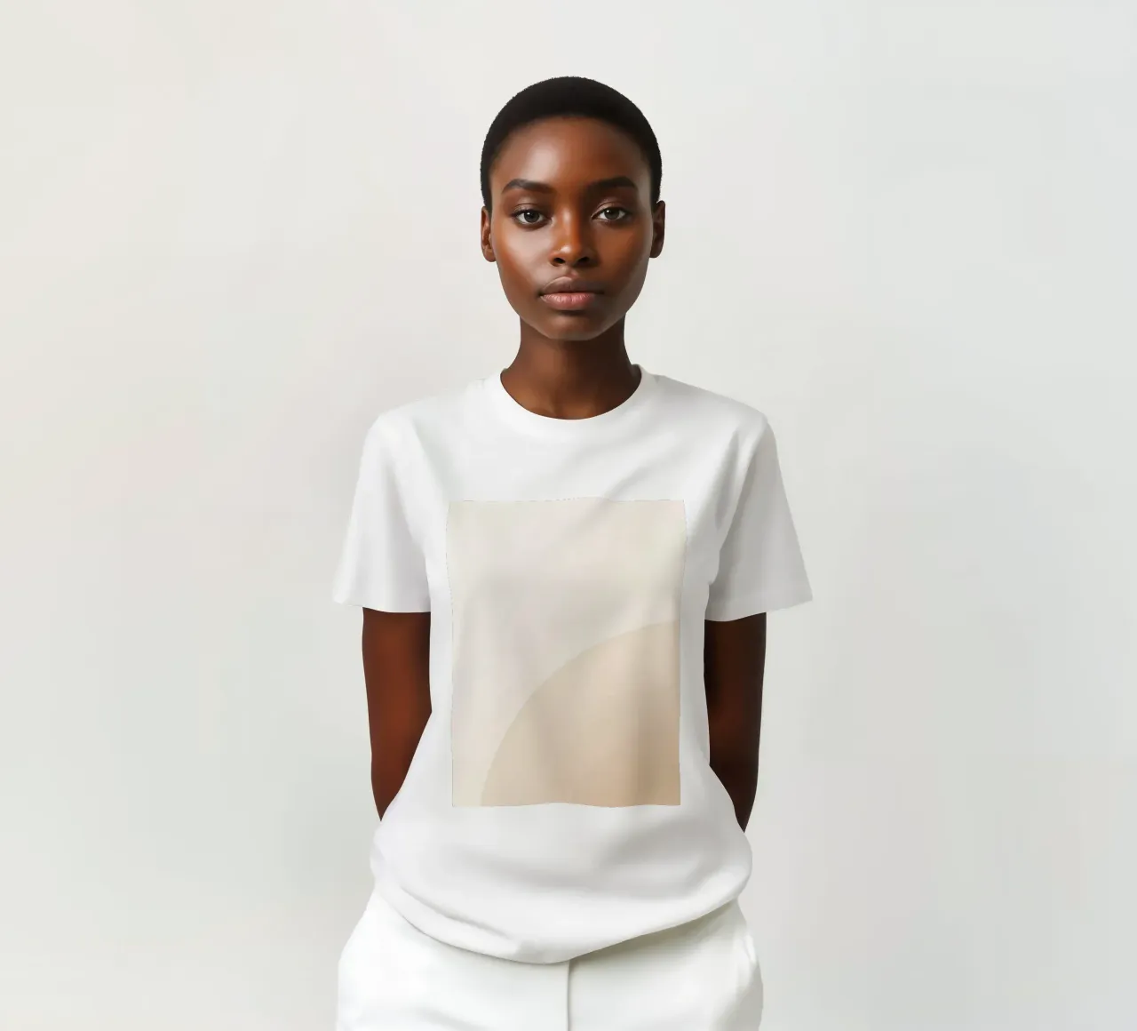 Gradiente Tan con linea curva t-shirt da DesignDoodle
