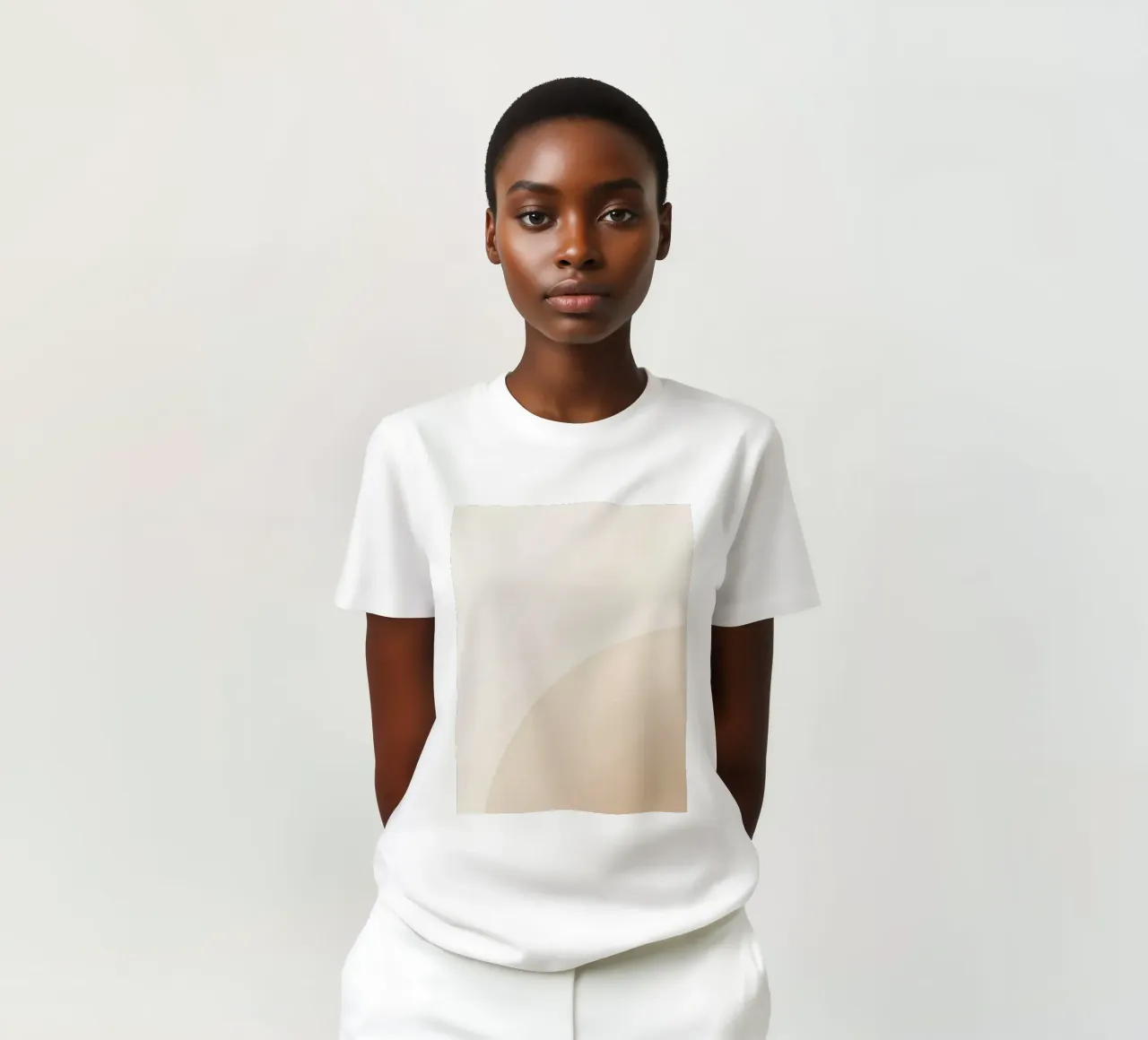 Gradiente Tan con linea curva t-shirt da DesignDoodle
