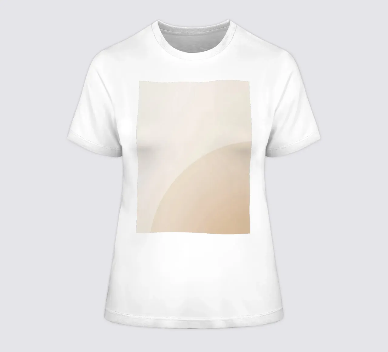Gradiente Tan con linea curva t-shirt da donna da DesignDoodle