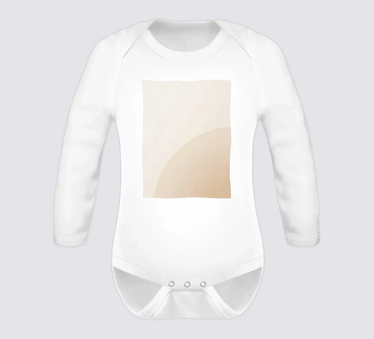 Gradiente Tan con linea curva body neonato maniche lunghe da DesignDoodle