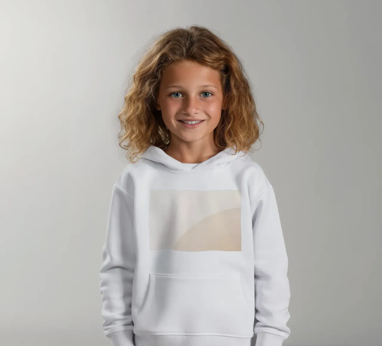 Gradiente Tan con linea curva felpa bambino con cappuccio da DesignDoodle