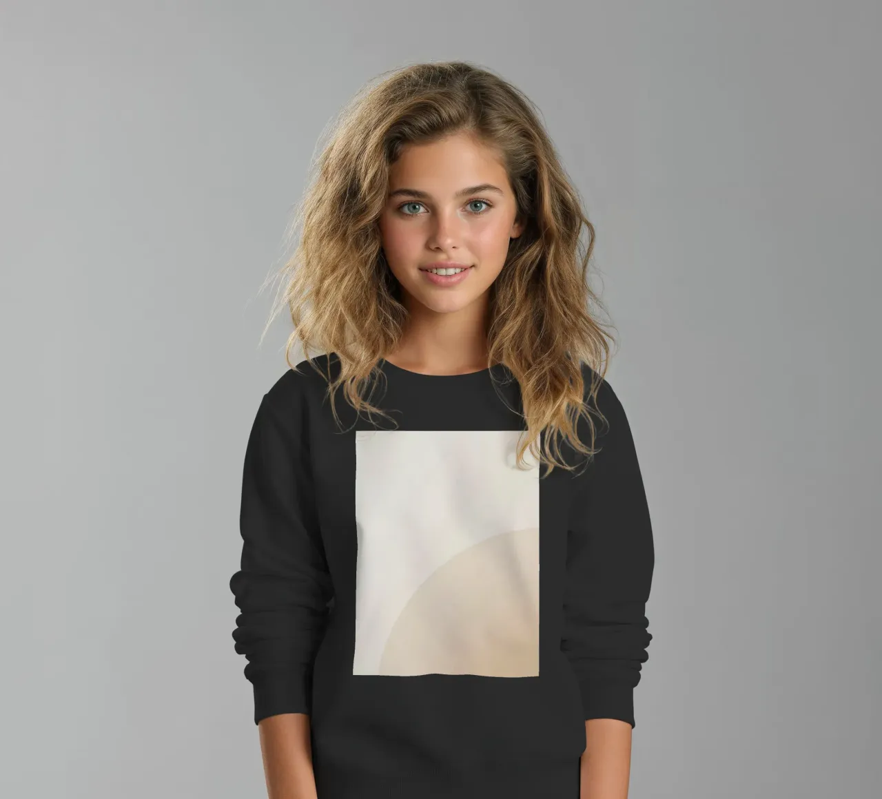 Gradiente Tan con linea curva felpa bambino da DesignDoodle