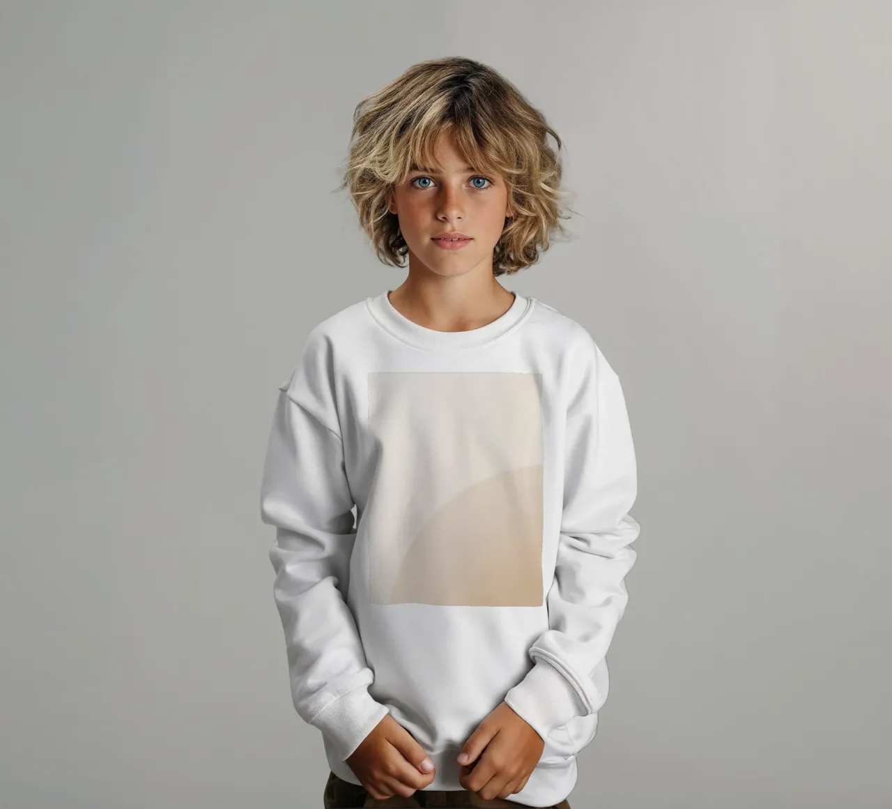 Gradiente Tan con linea curva felpa bambino da DesignDoodle