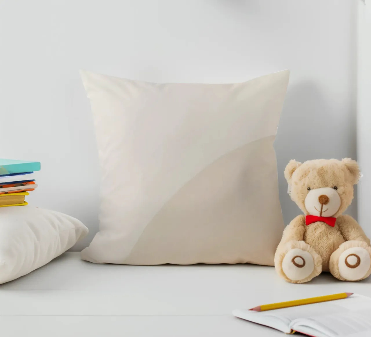 Gradiente Tan con linea curva cuscino da DesignDoodle