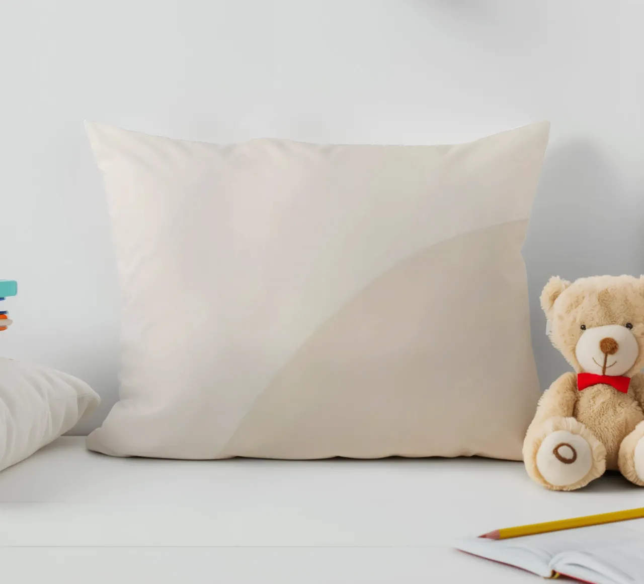 Gradiente Tan con linea curva cuscino da DesignDoodle