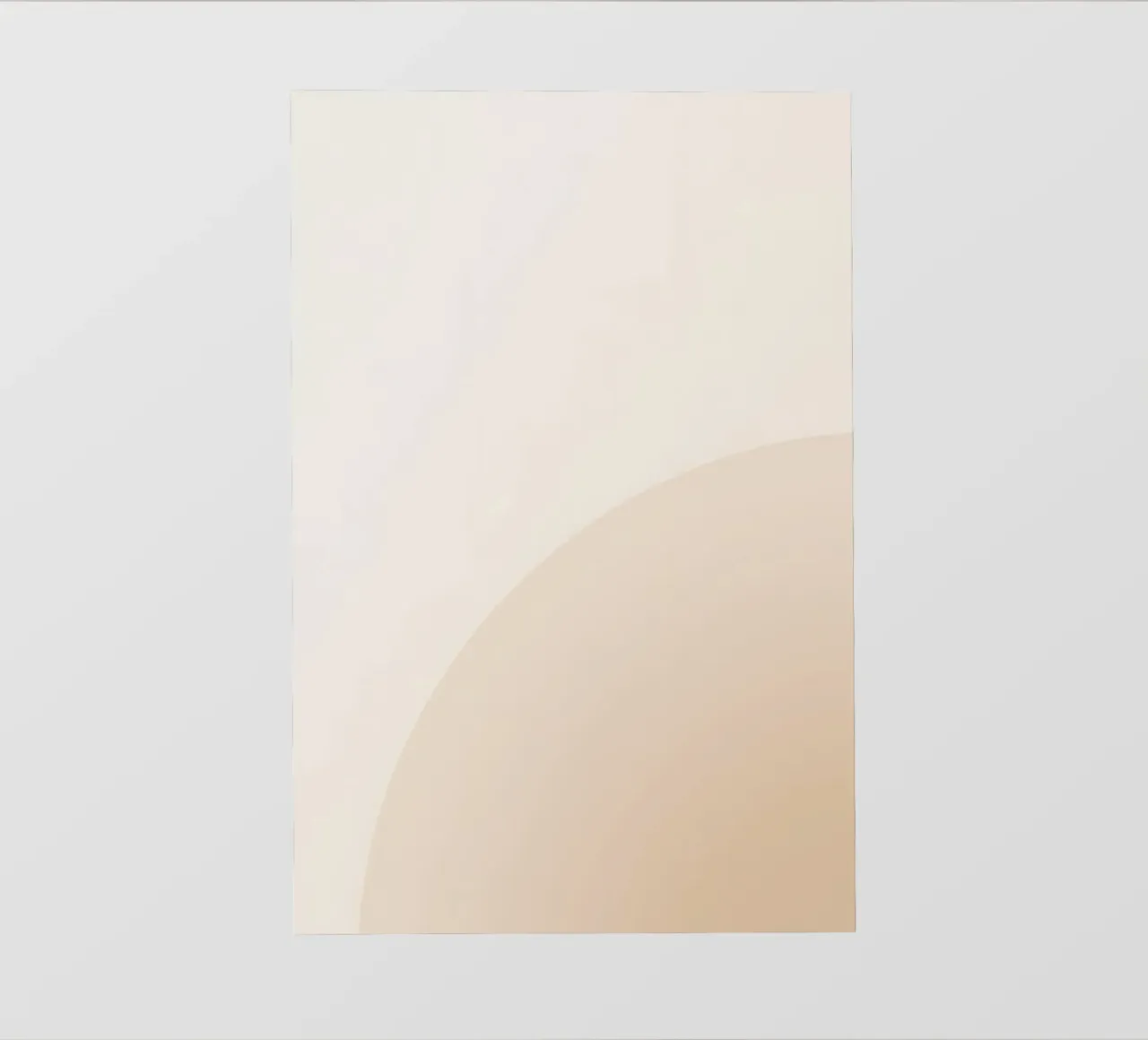 Gradiente Tan con linea curva telo in pvc da DesignDoodle