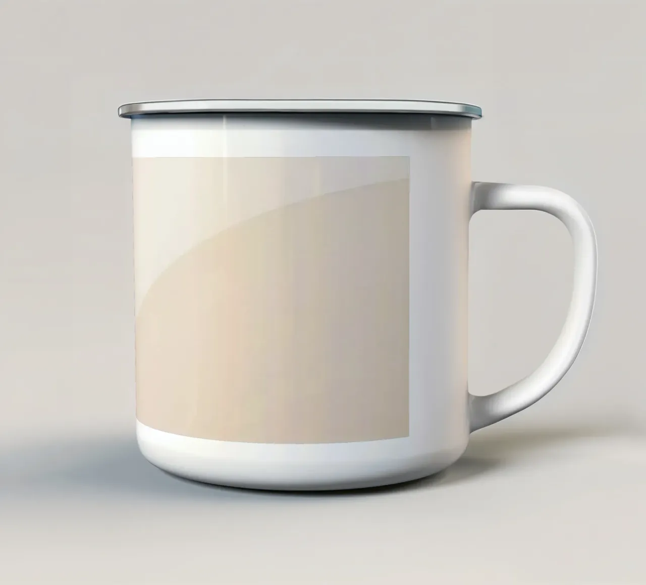 Gradiente Tan con linea curva tazza in smalto da DesignDoodle