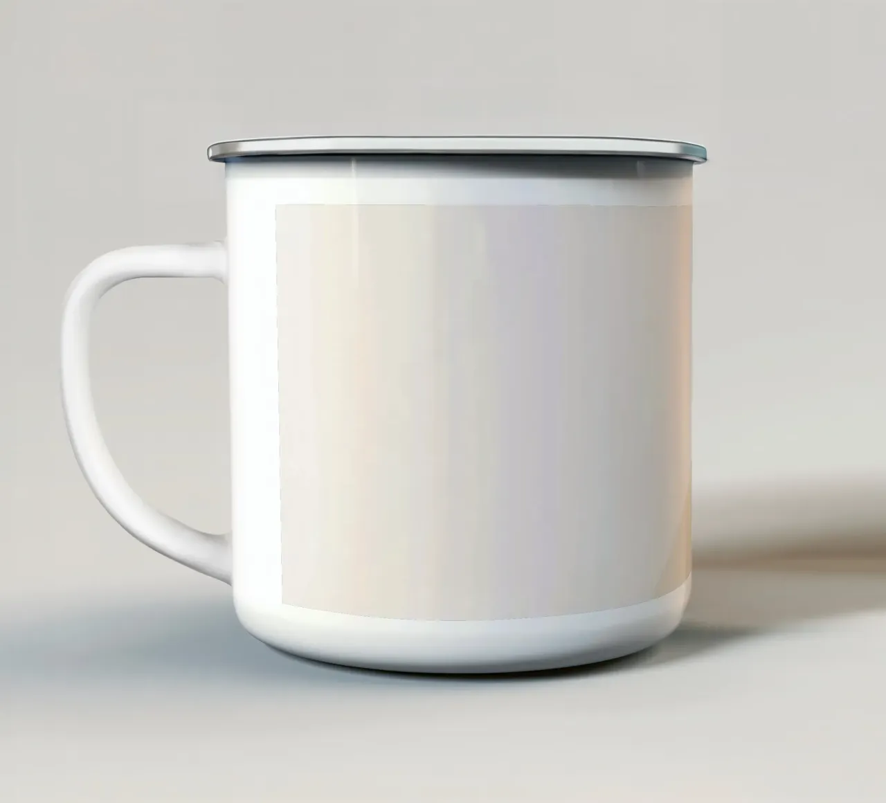 Gradiente Tan con linea curva tazza in smalto da DesignDoodle