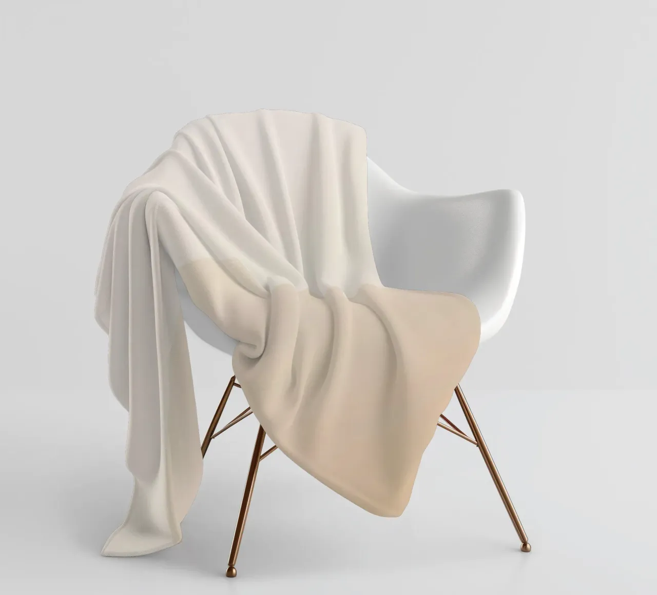 Gradiente Tan con linea curva coperta in pile da DesignDoodle