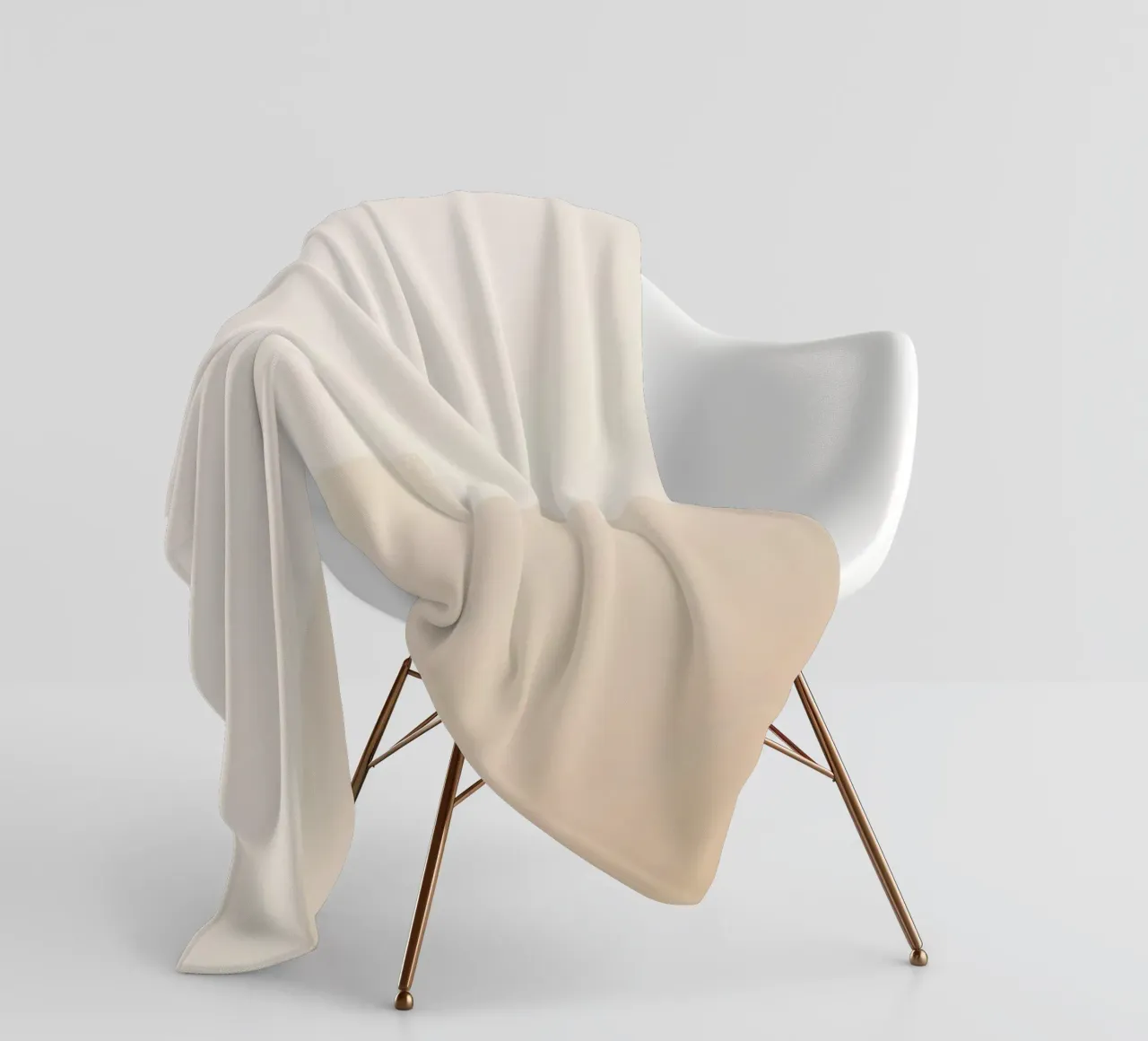 Gradiente Tan con linea curva coperta in pile da DesignDoodle