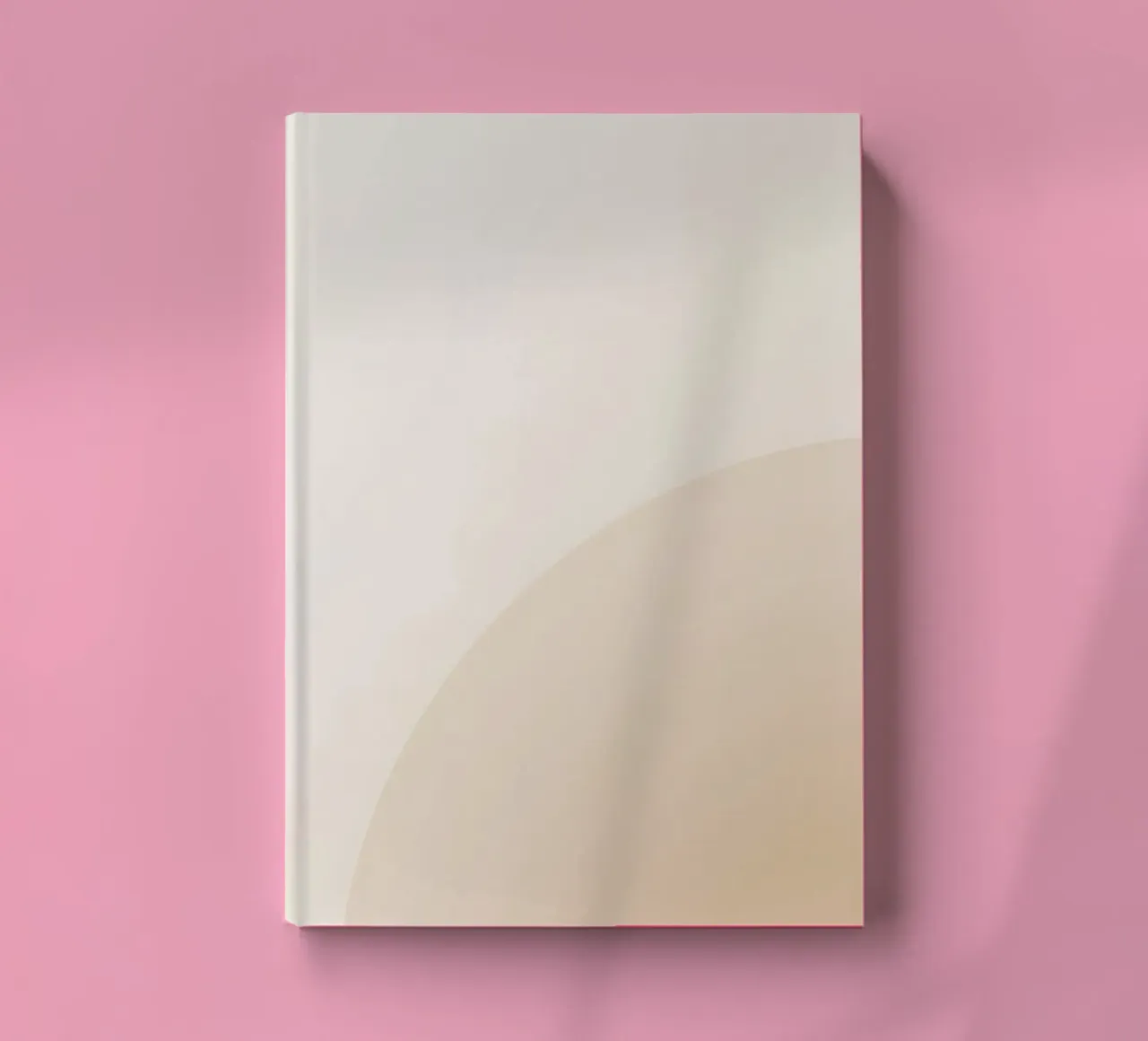 Brauner Farbverlauf mit geschwungener Linie Notizbuch von DesignDoodle