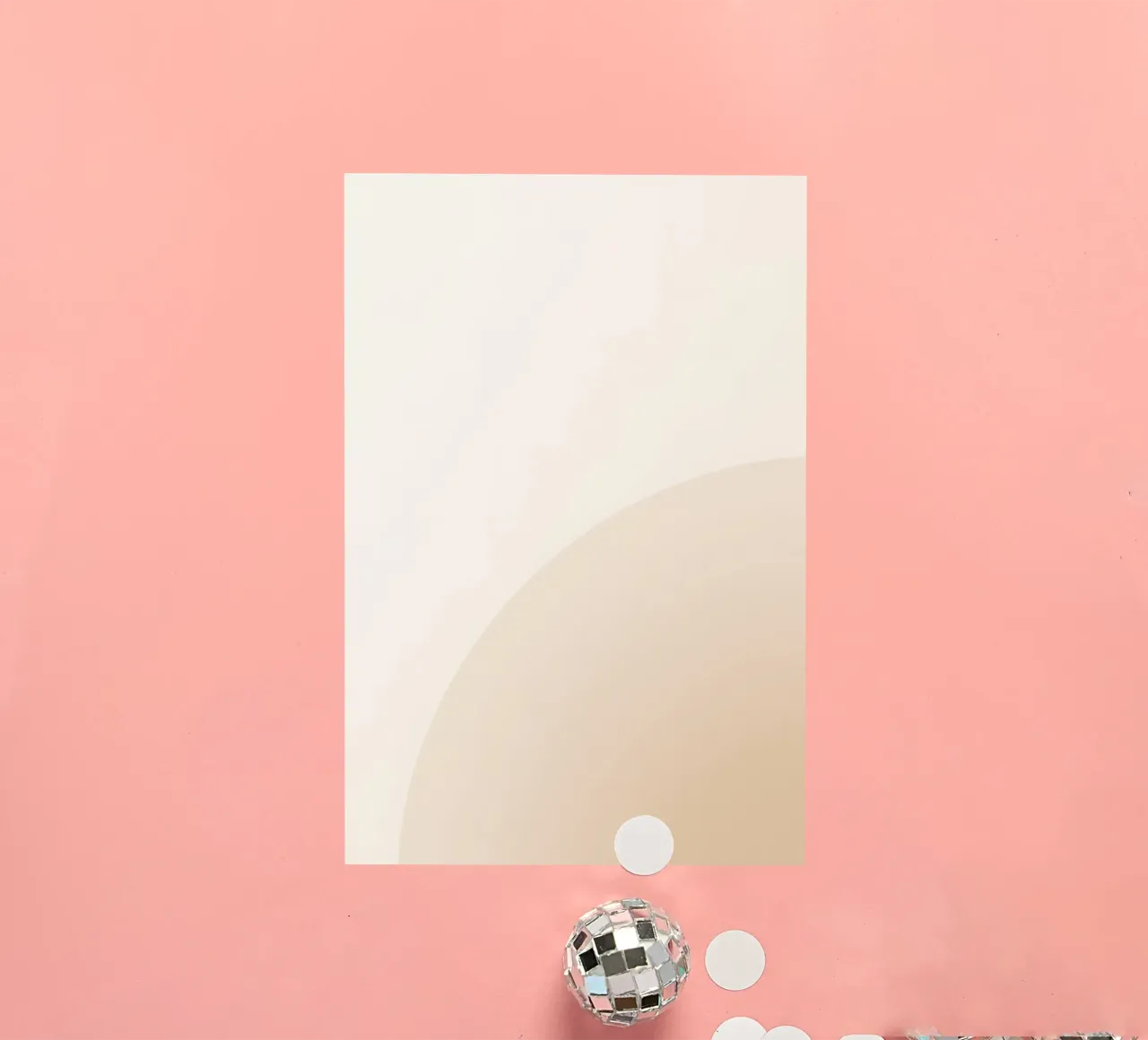 Gradiente Tan con linea curva adesivo da DesignDoodle