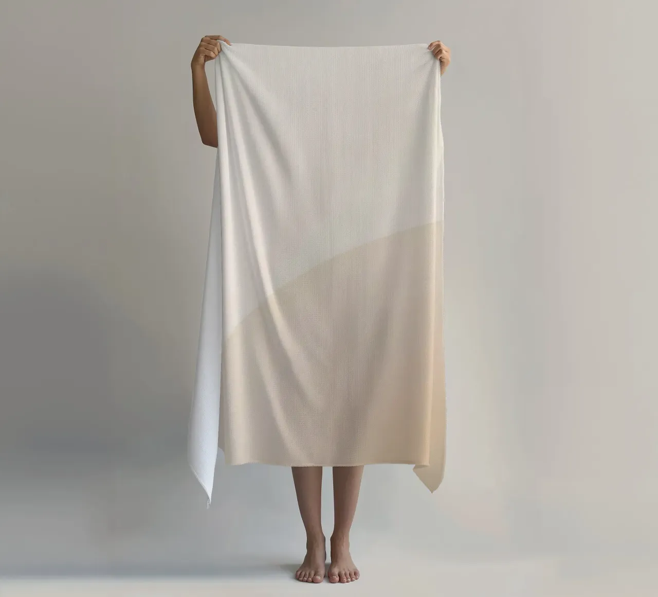 Gradiente Tan con linea curva telo mare da DesignDoodle