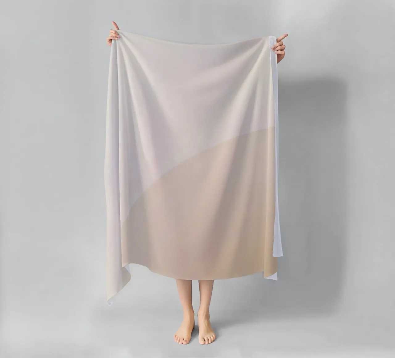 Gradiente Tan con linea curva telo mare da DesignDoodle