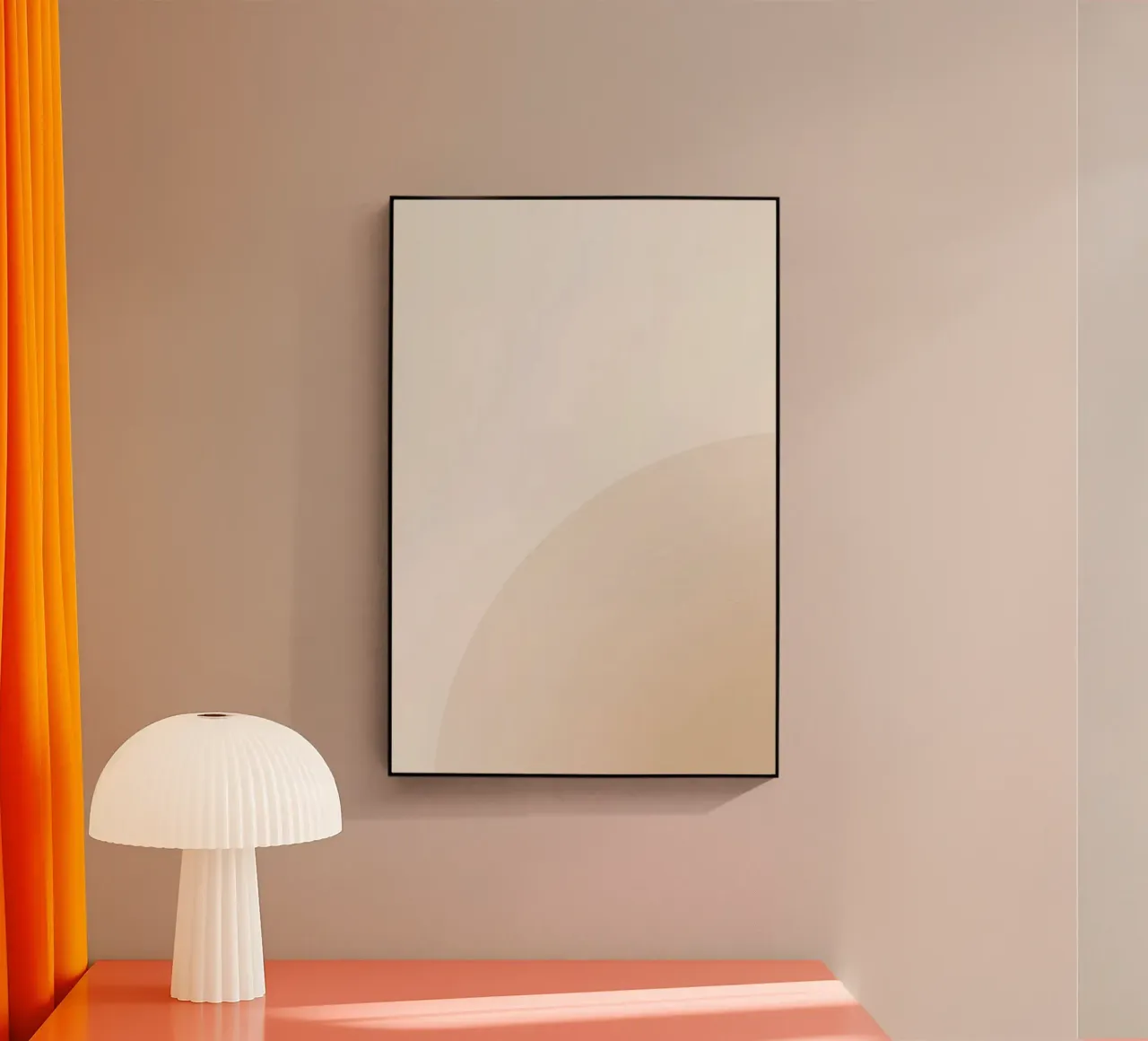 Gradiente Tan con linea curva plexiglass da DesignDoodle