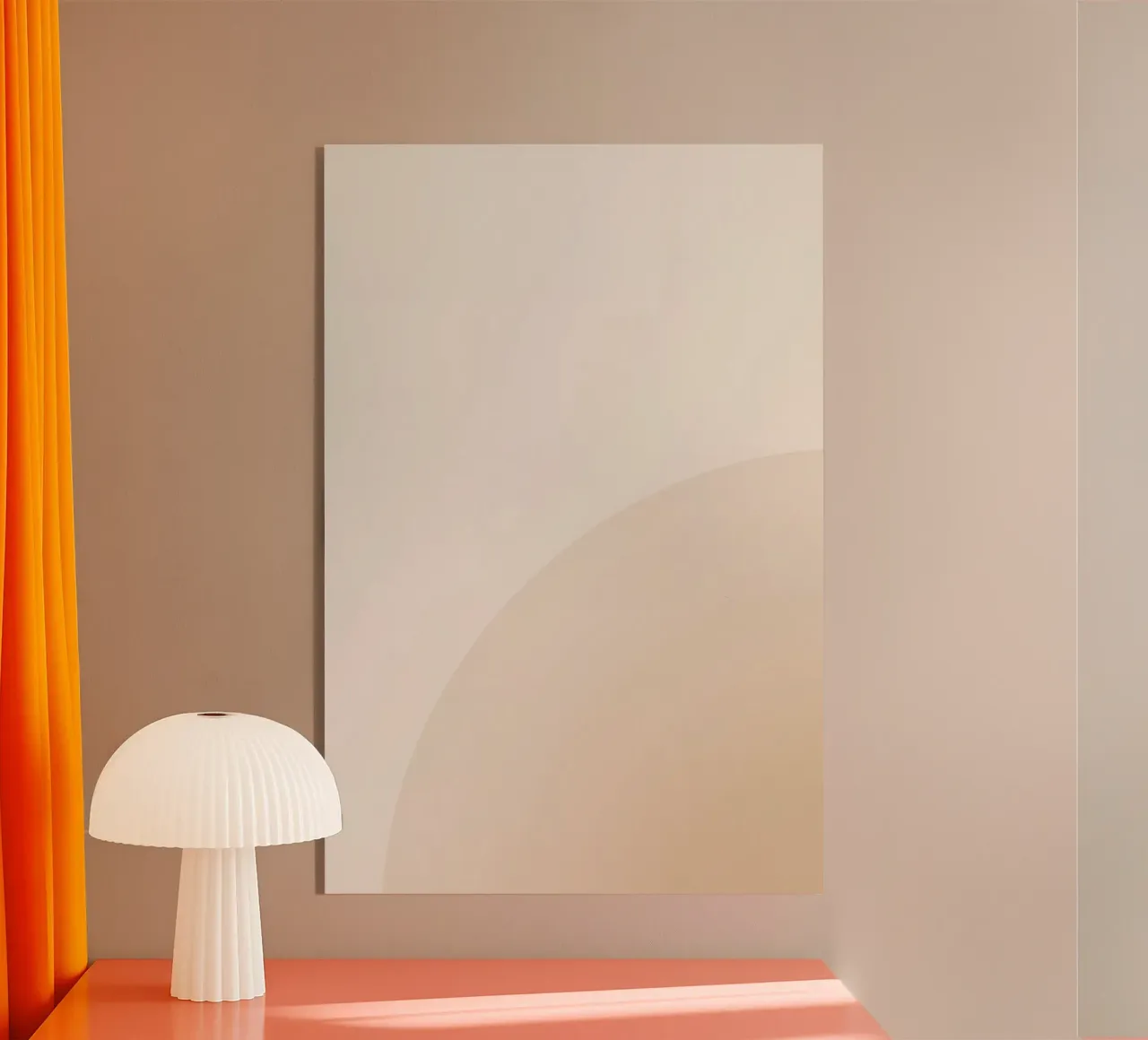 Gradiente Tan con linea curva plexiglass da DesignDoodle