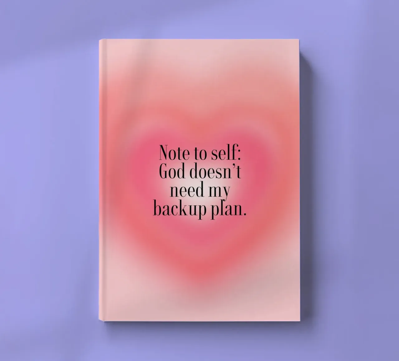 God Doesn't Need My Backup Plan Aura Poster notebook by vintagepod