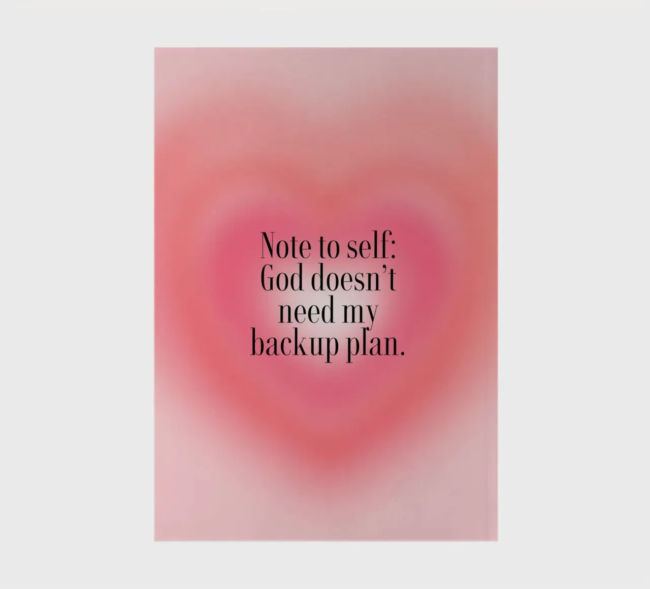 God Doesn't Need My Backup Plan Aura Poster notebook by vintagepod