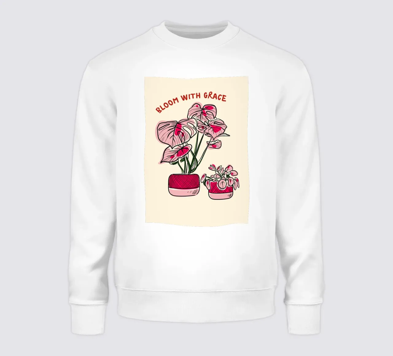 Poster per piante botaniche rosa Bloom with Grace felpa da vintagepod