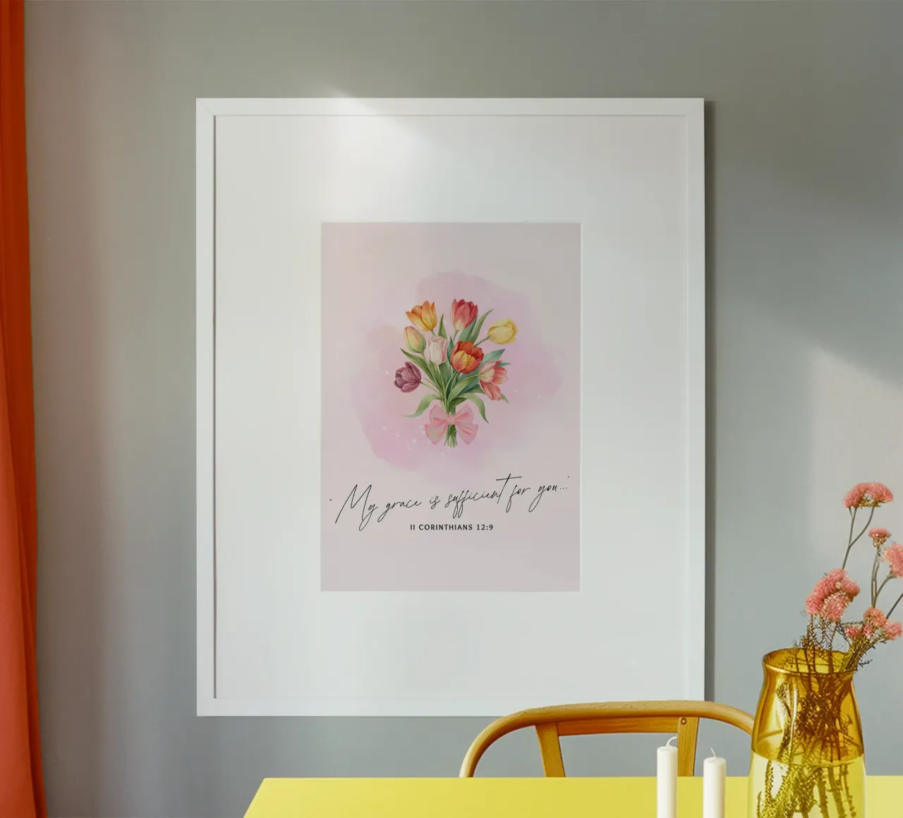 La mia grazia è sufficiente per voi II Corinzi 12:9 poster da vintagepod