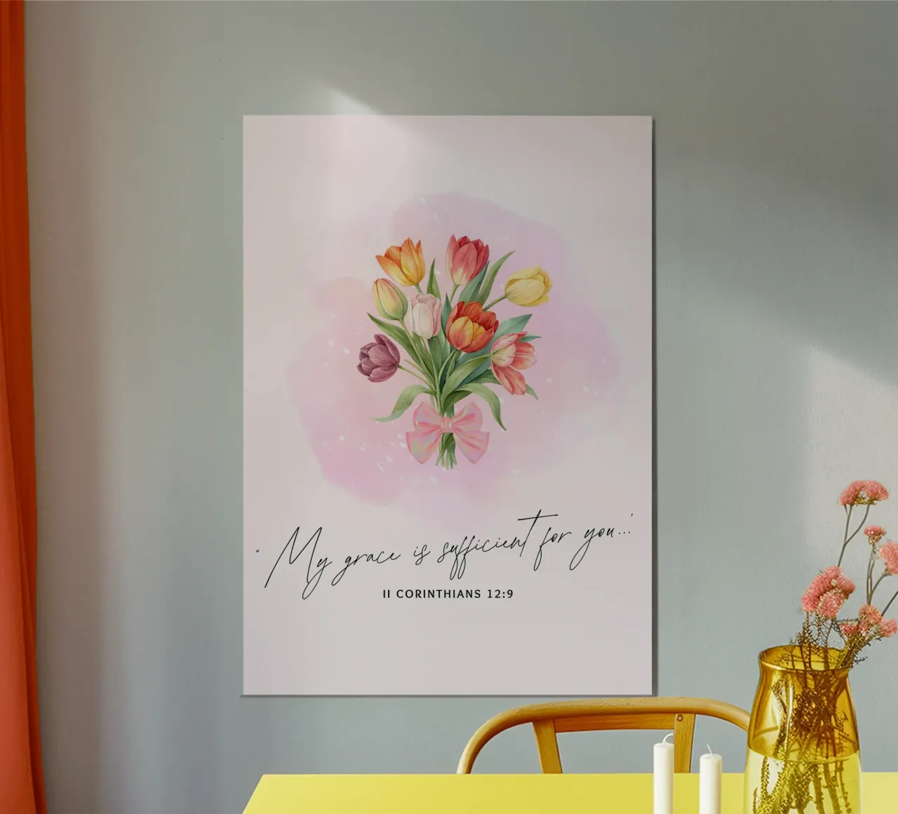 La mia grazia è sufficiente per voi II Corinzi 12:9 poster da vintagepod