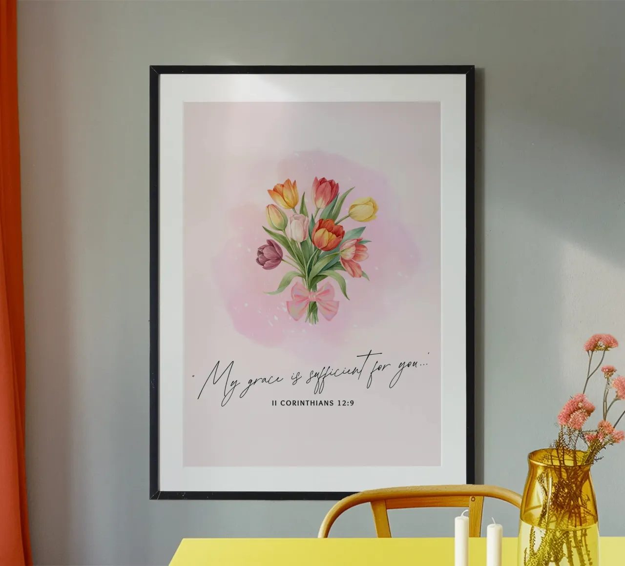 La mia grazia è sufficiente per voi II Corinzi 12:9 poster da vintagepod