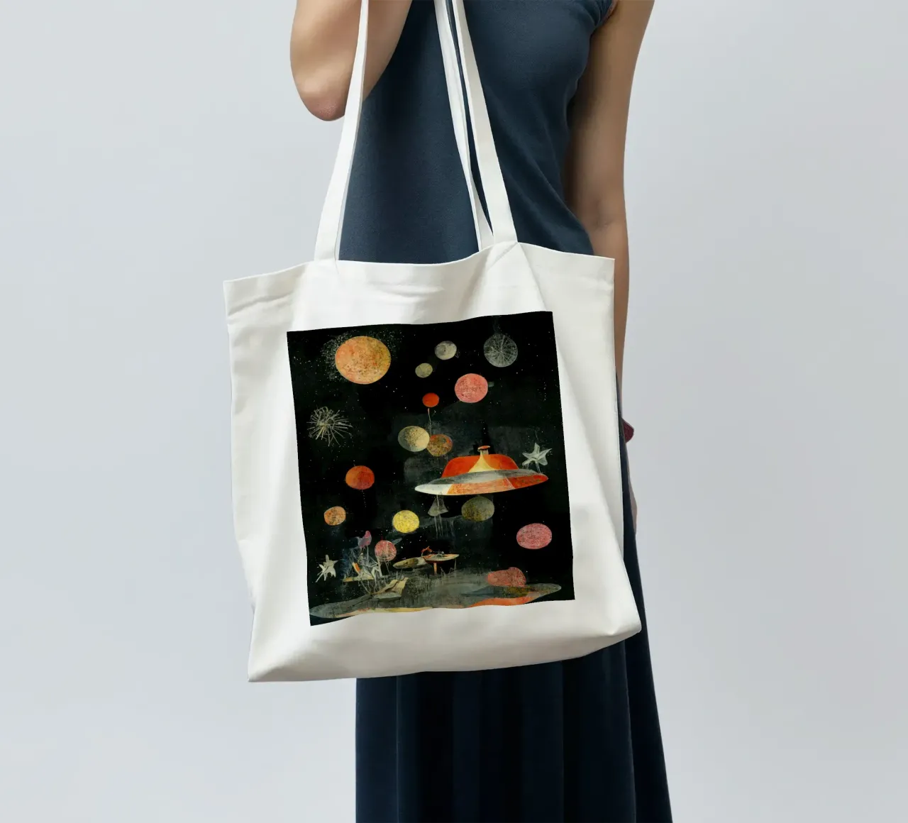 Back to The Planets borsa in juta da treechild