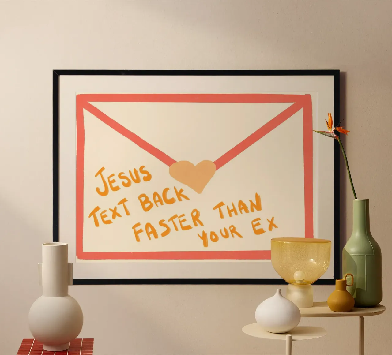Jesús devuelve los mensajes más rápido que tu ex poster de vintagepod