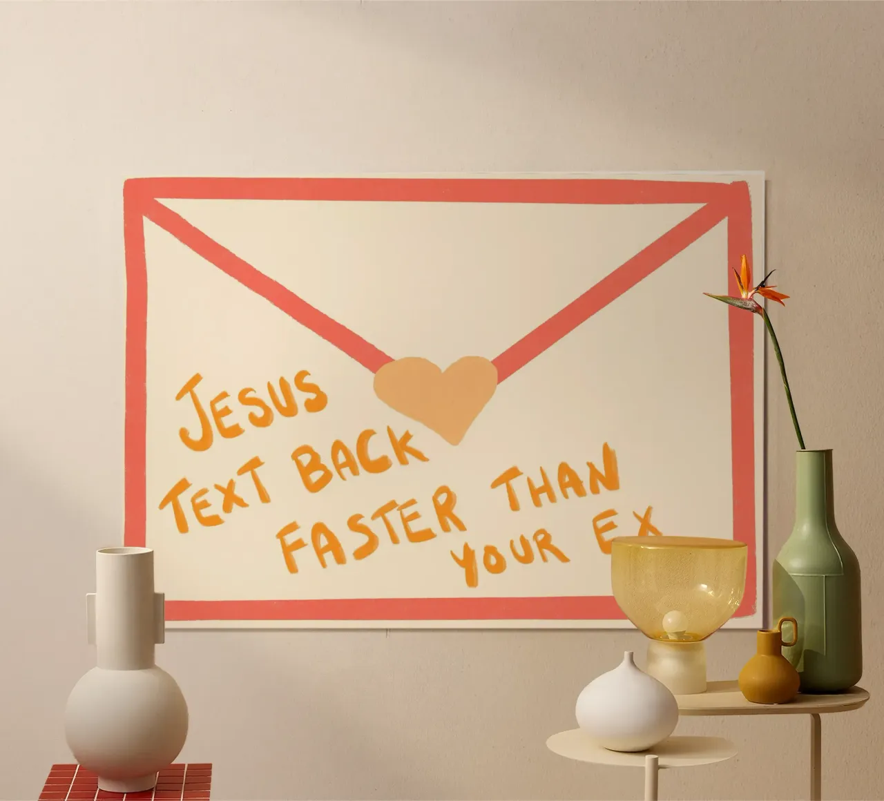 Jesús devuelve los mensajes más rápido que tu ex poster de vintagepod