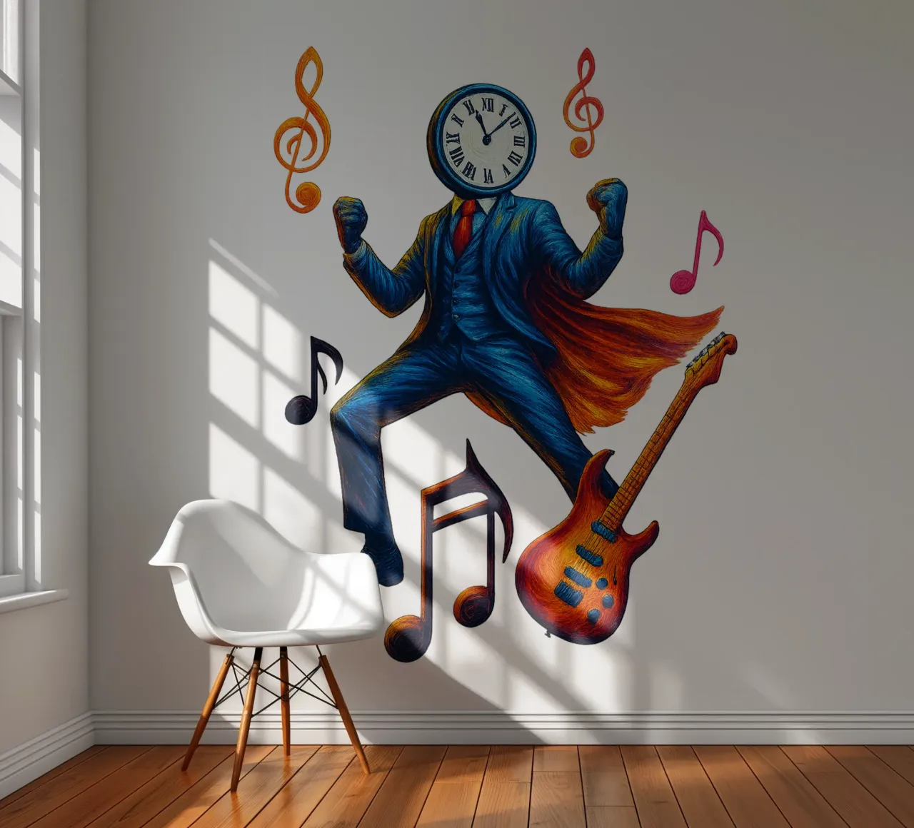 CLOCKMASTER fotobehang van Vintage Van Gogh