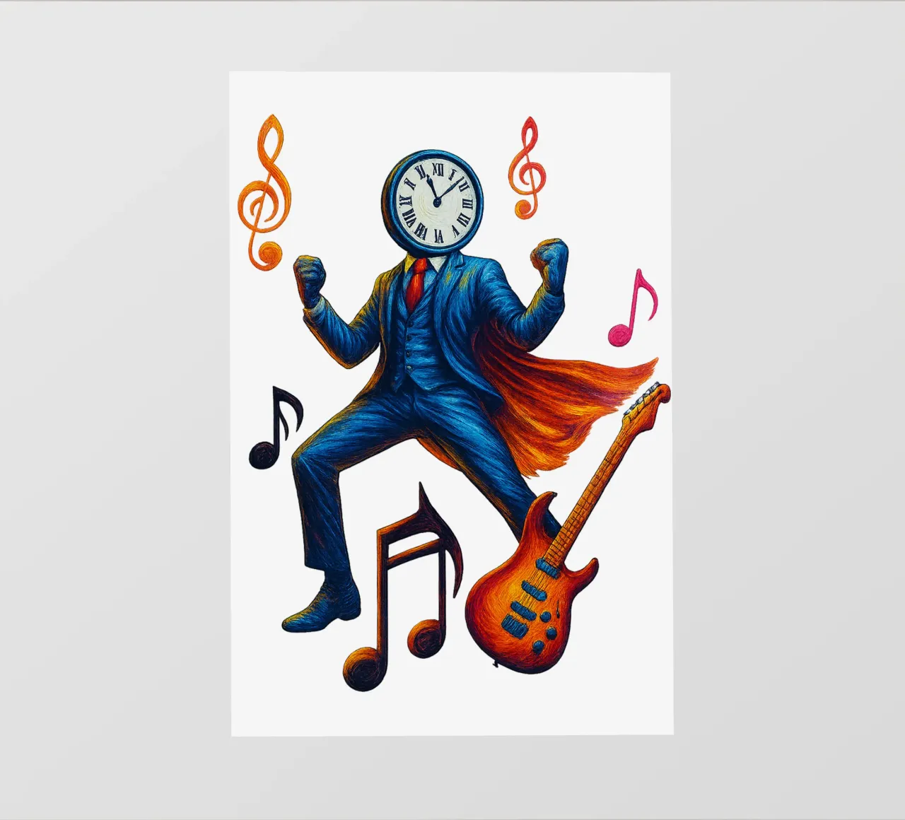 CLOCKMASTER fotobehang van Vintage Van Gogh