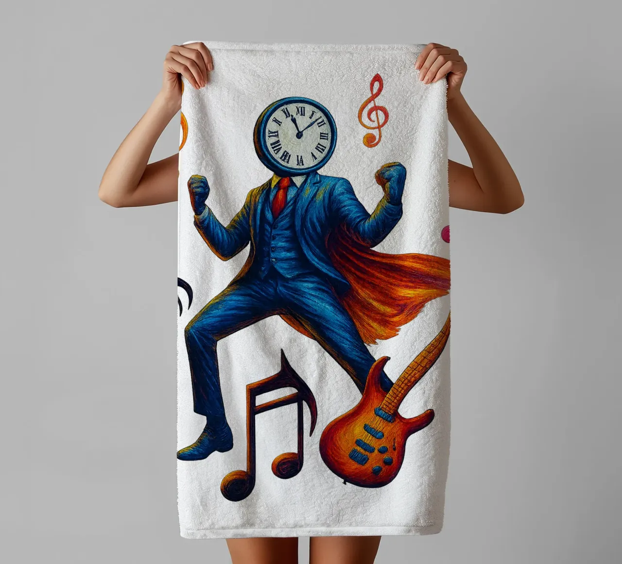 CLOCKMASTER badhanddoek van Vintage Van Gogh