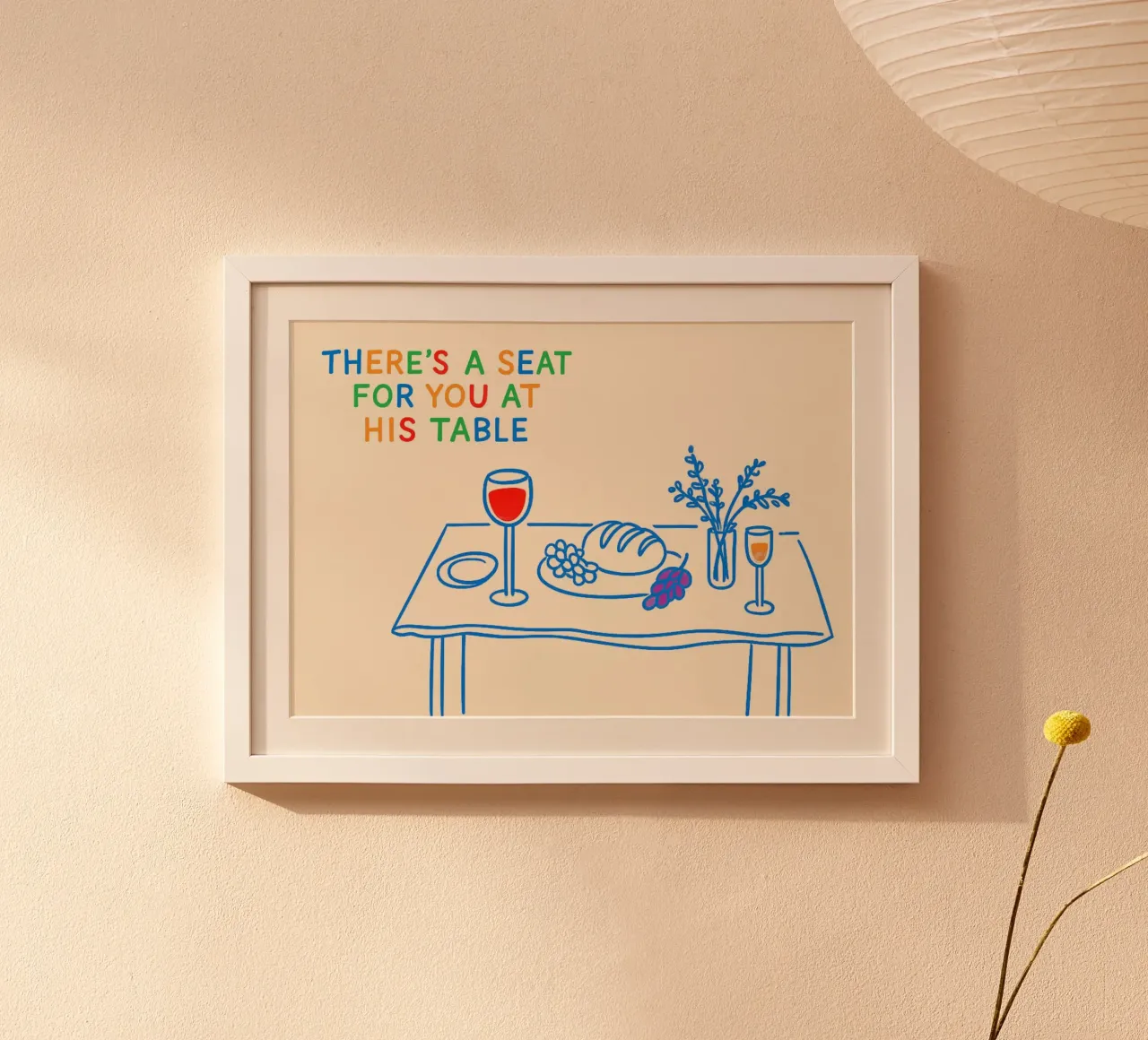 Une place pour vous à sa table Affiche chrétienne poster de vintagepod