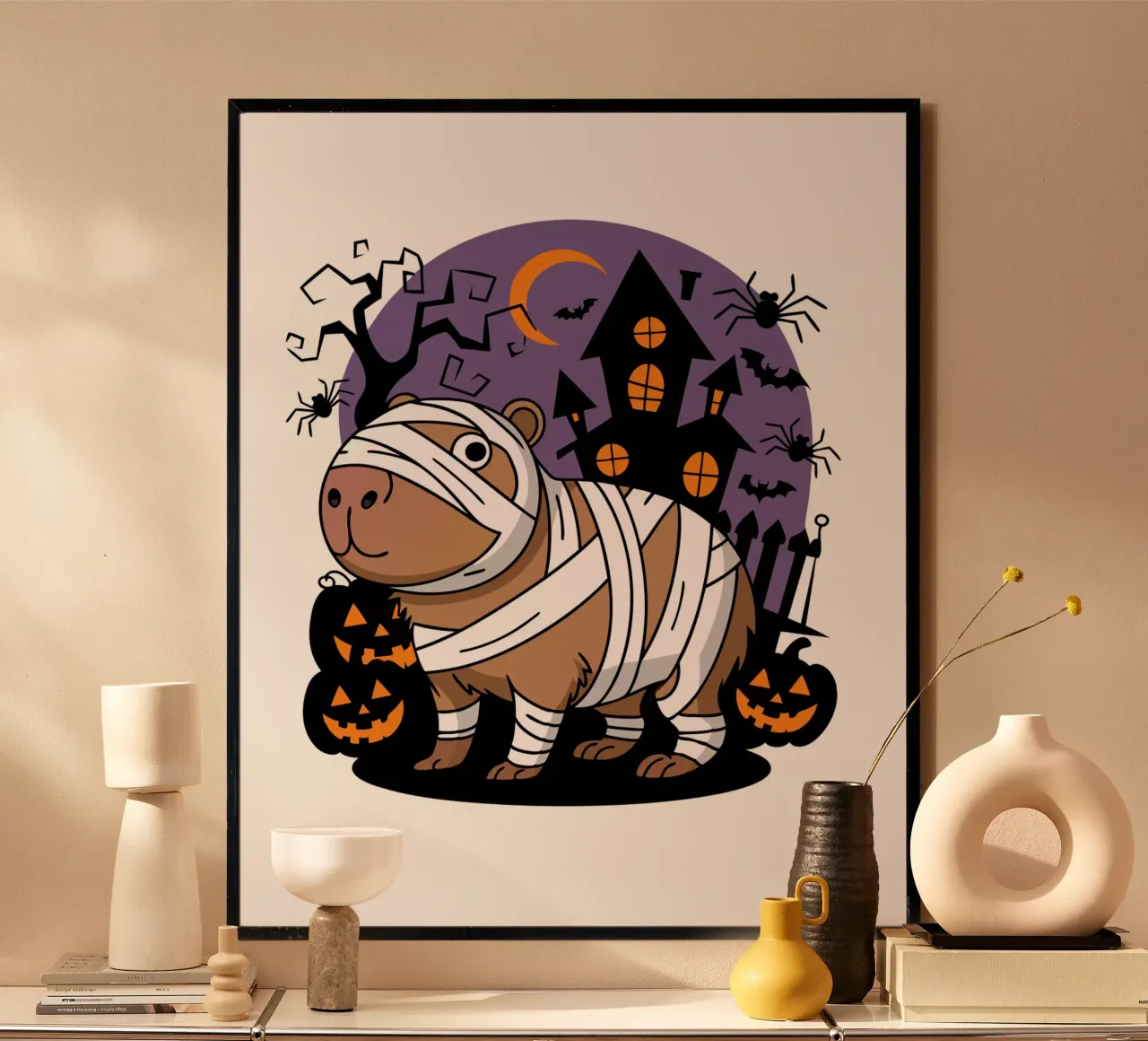 Capybara Mummy carta hahnemühle da edsonramosart