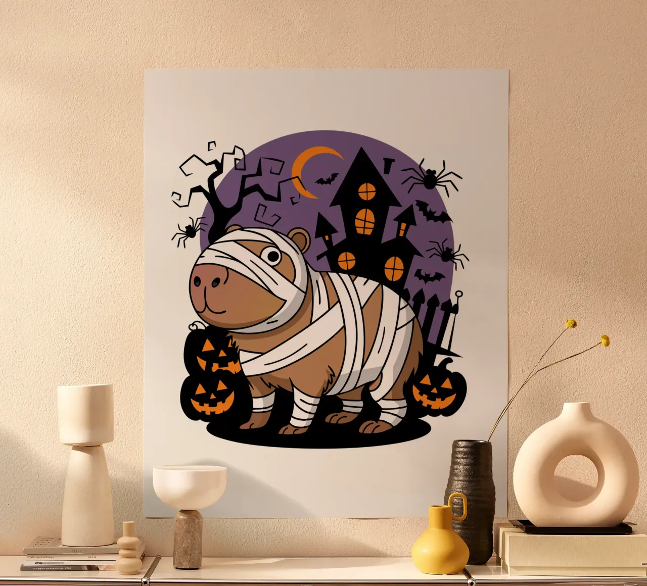 Capybara Mummy carta hahnemühle da edsonramosart