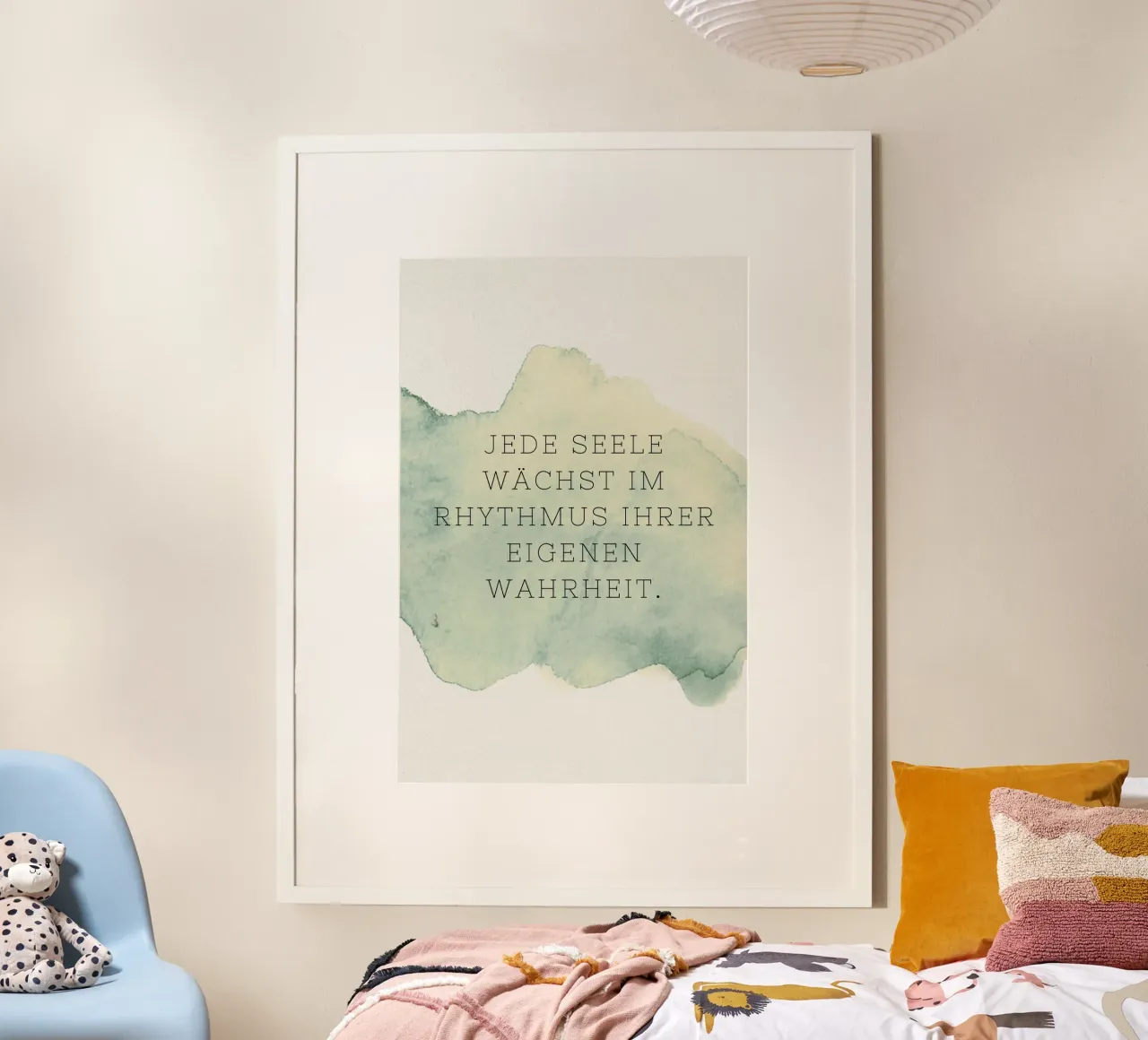 Jede Seele poster con telaio in legno da AESTHETIC VIBES by Isabel