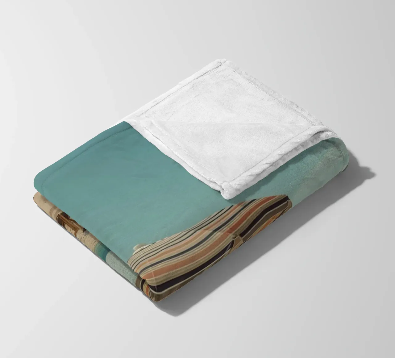 Sedie da spiaggia e ombrellone sulla spiaggia di sabbia coperta in pile da DesignDoodle
