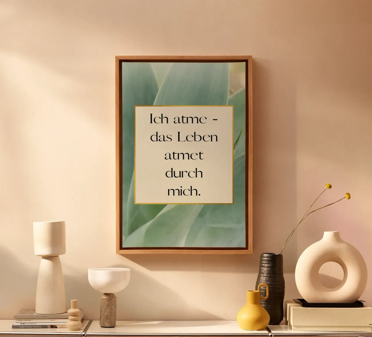 Das Leben atmet canvas met Baklijst van AESTHETIC VIBES by Isabel