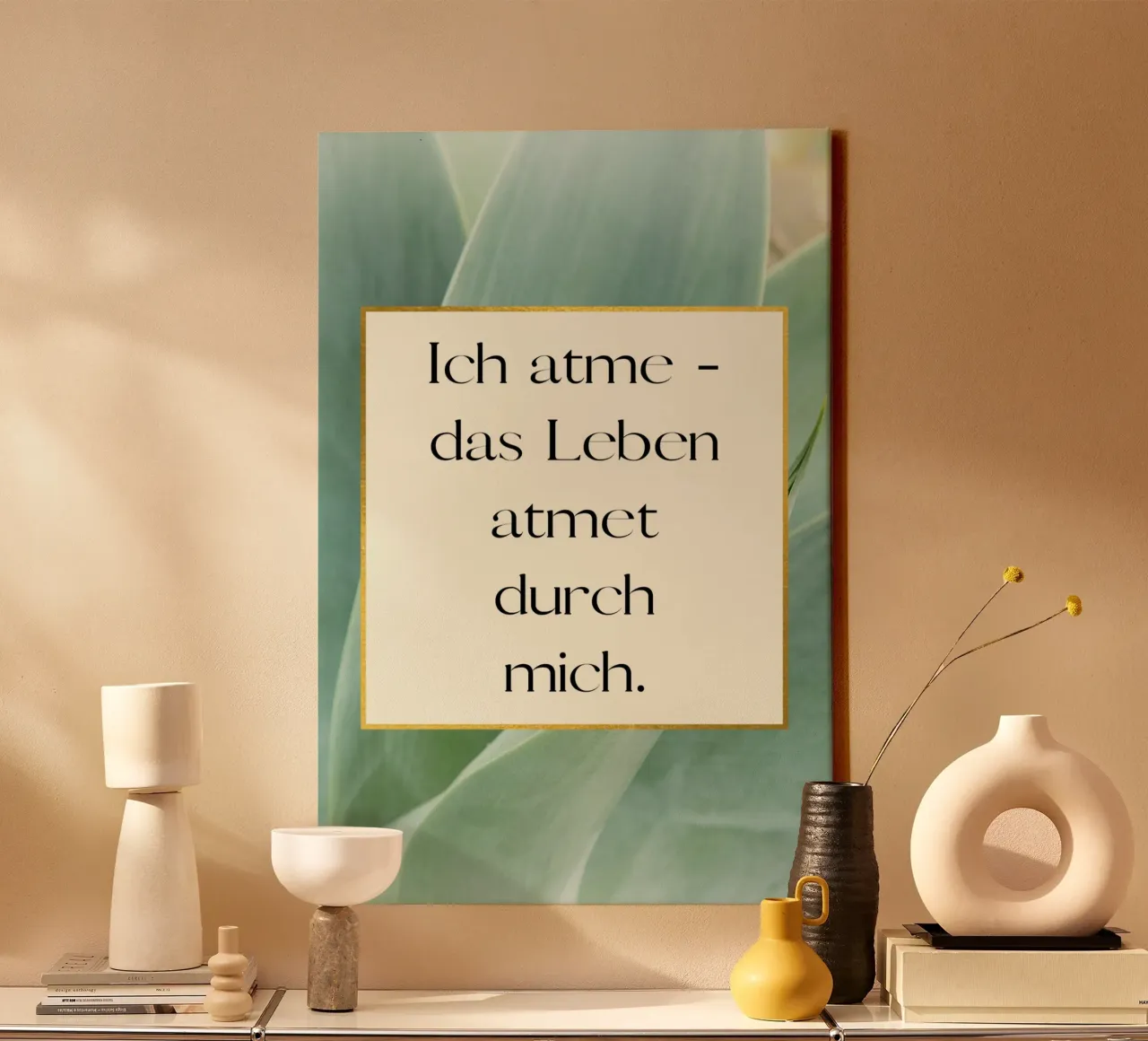 Das Leben atmet canvas met Baklijst van AESTHETIC VIBES by Isabel