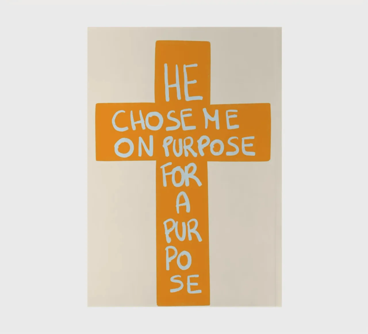 He Chose Me On Purpose For A Purpose Cross Poster notebook by vintagepod