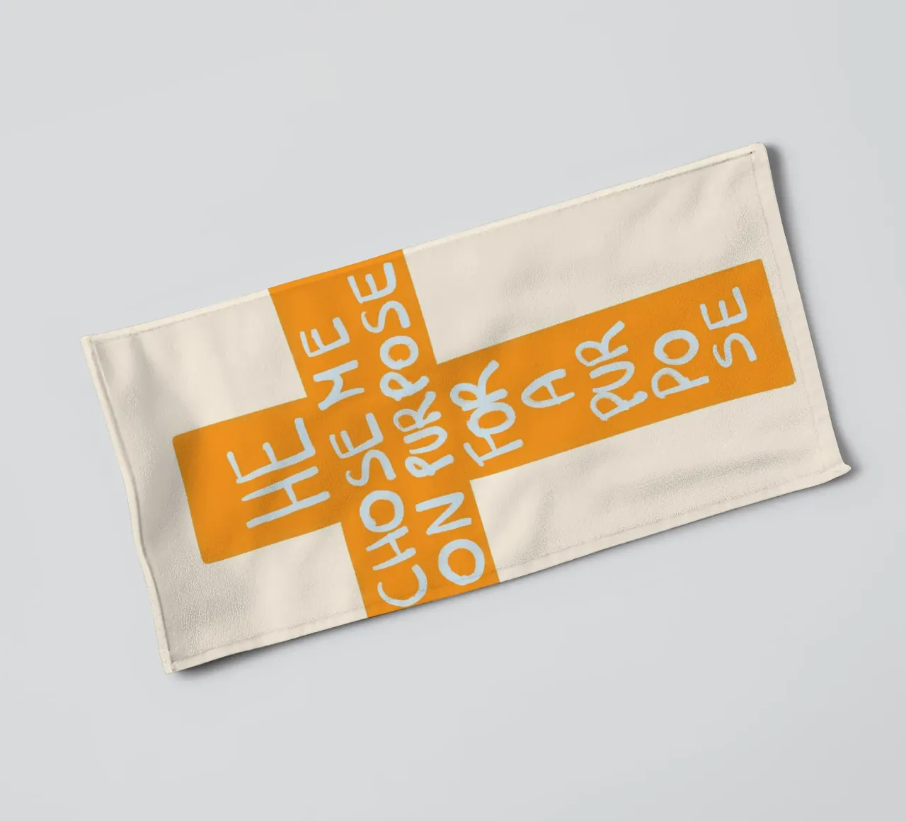 He Chose Me On Purpose For A Purpose Cross Poster towel by vintagepod