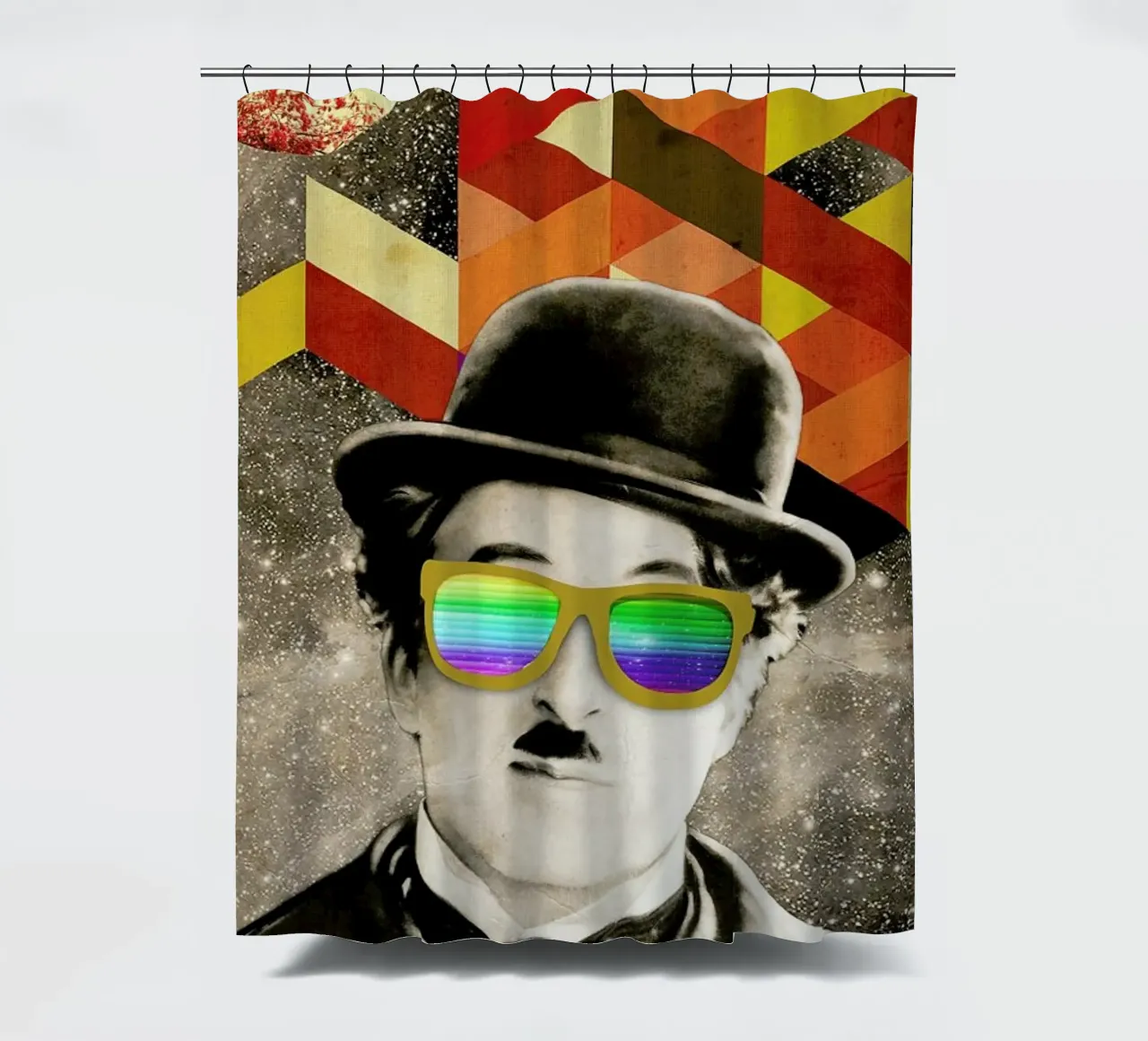Public Figures: Chaplin rideau de douche de Elo Marc