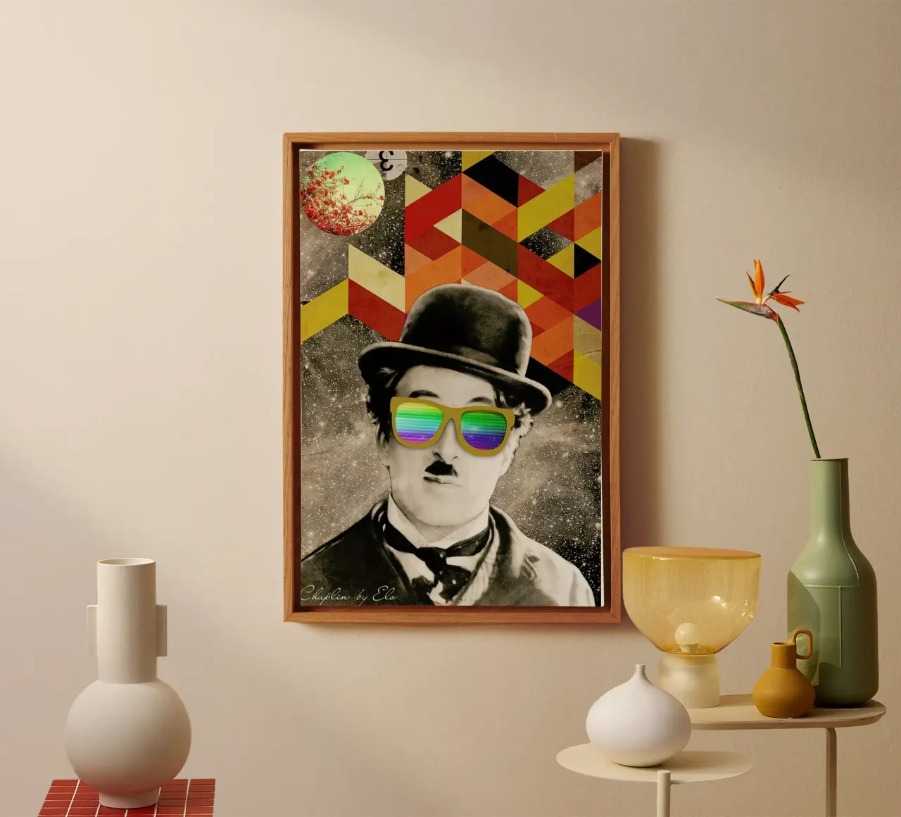 Public Figures: Chaplin toile de Elo Marc