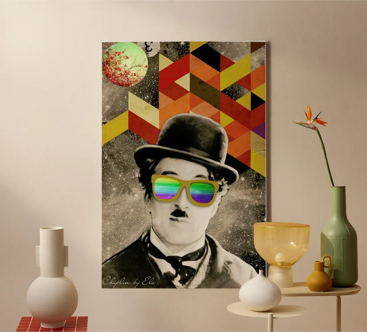 Public Figures: Chaplin toile de Elo Marc