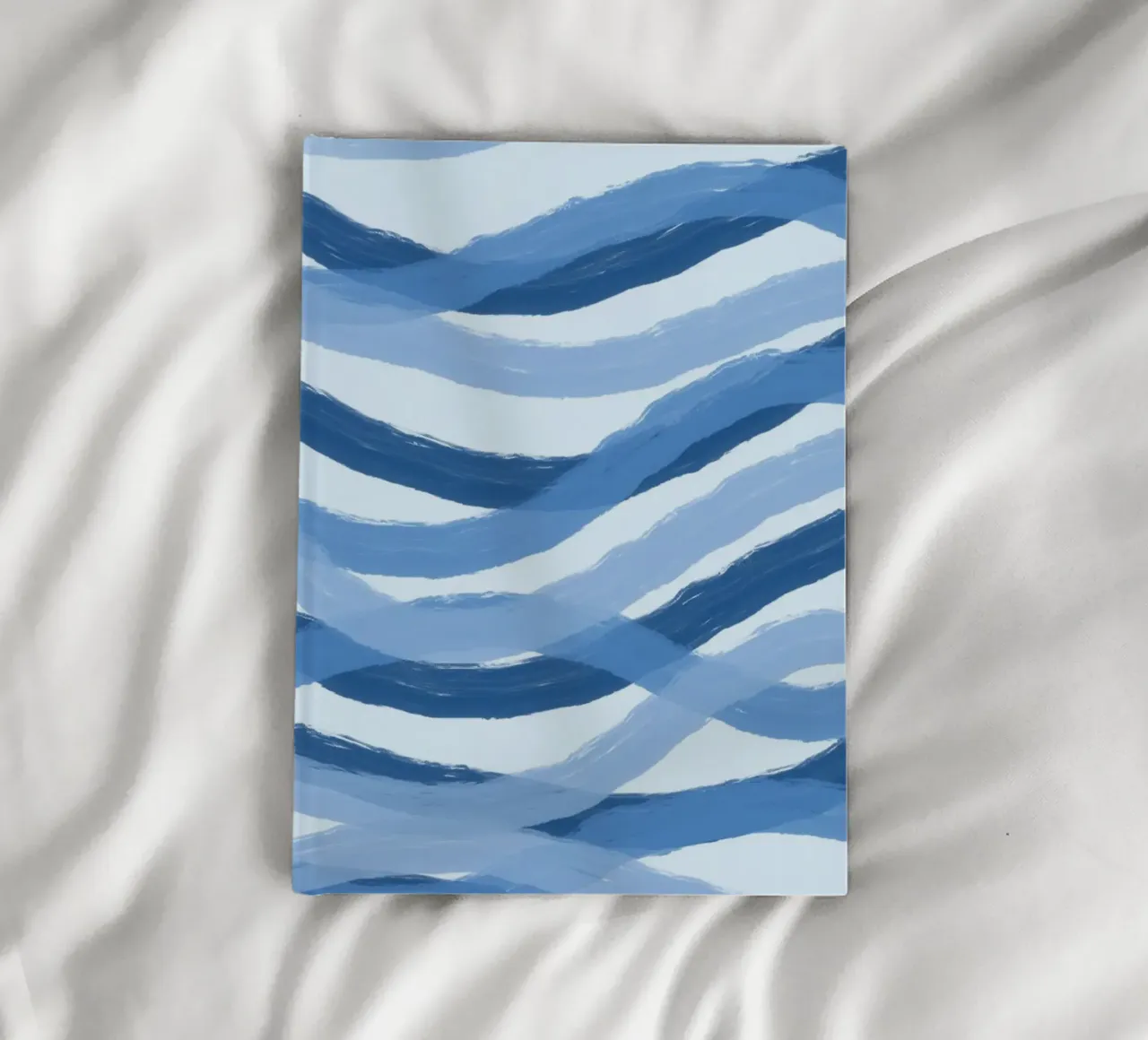 Blue Waves, Abstract Ocean Art, Coastal Decor notebook by dawnthesea