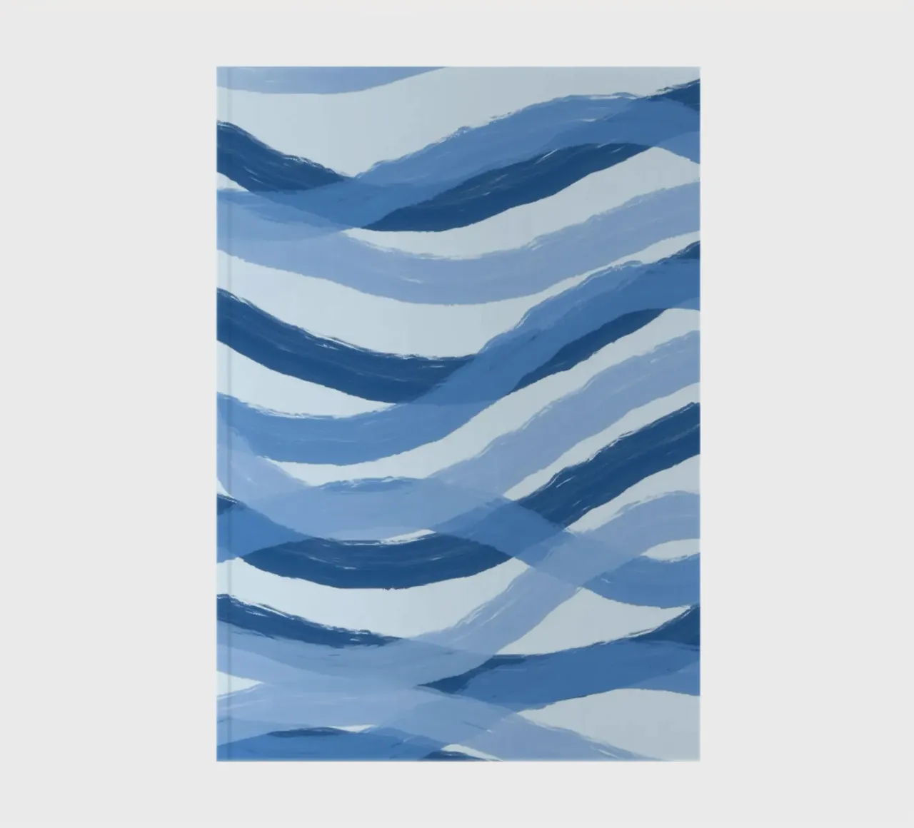 Blue Waves, Abstract Ocean Art, Coastal Decor notebook by dawnthesea