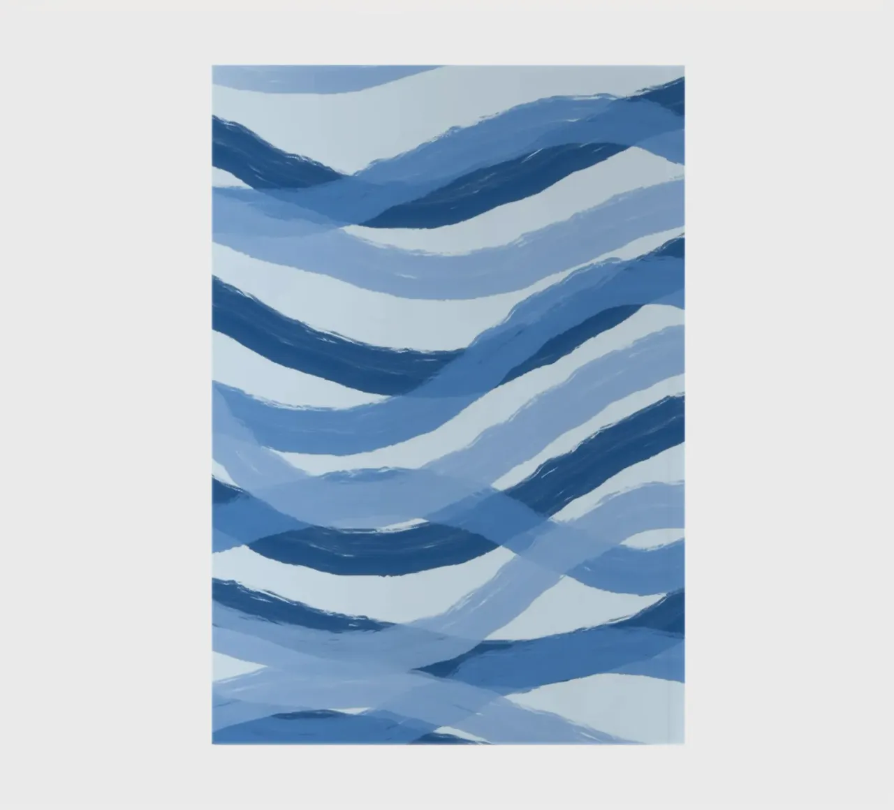 Blue Waves, Abstract Ocean Art, Coastal Decor notebook by dawnthesea