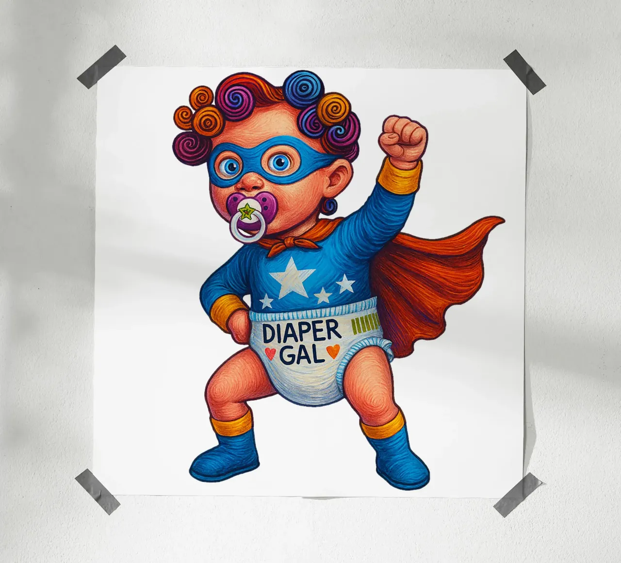 DIAPER GAL poster da Vintage Van Gogh