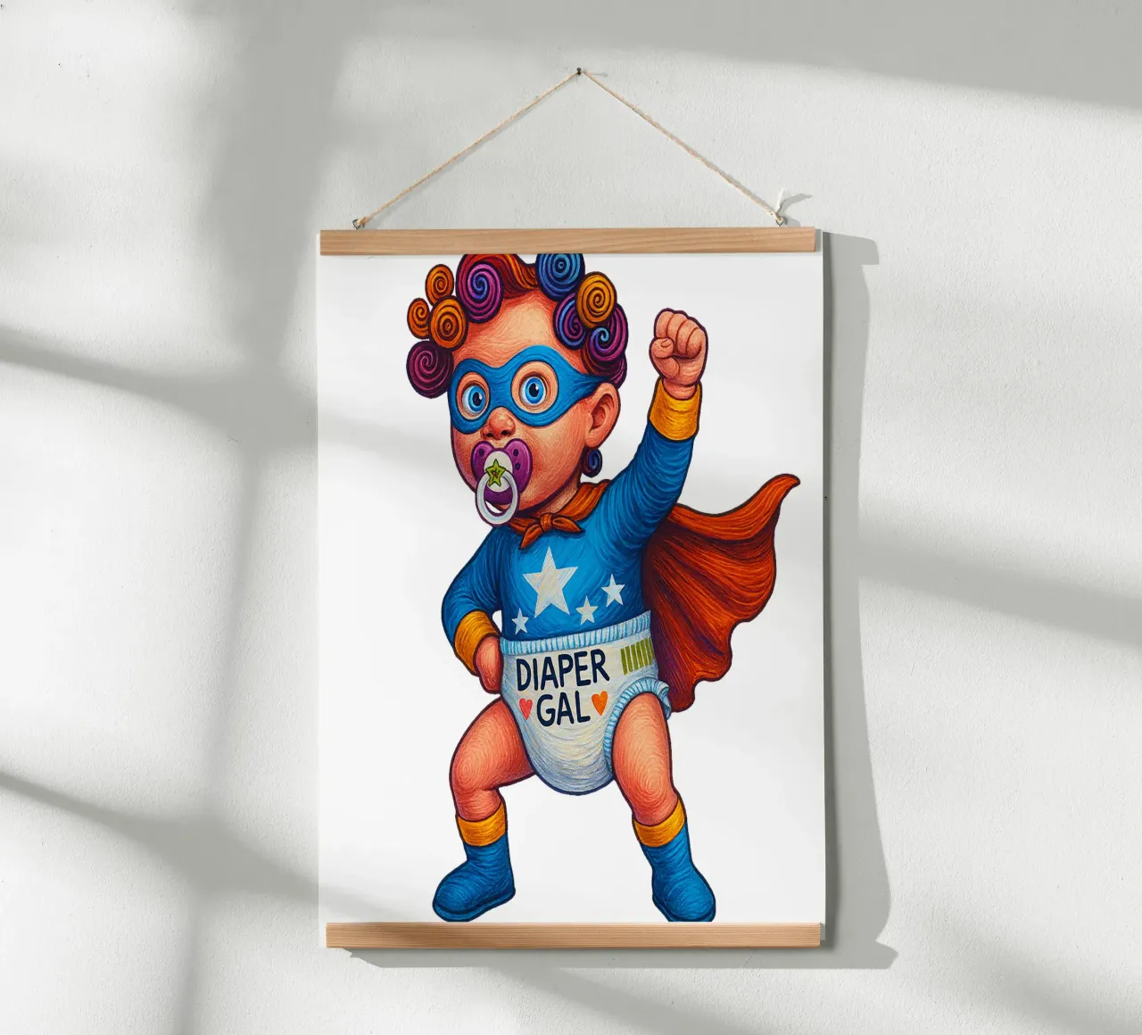 DIAPER GAL poster da Vintage Van Gogh