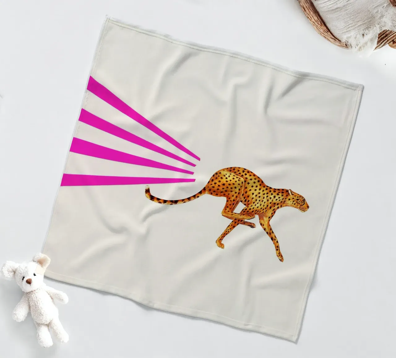 Gepard Fleecedecke von Cassia Beck Collage